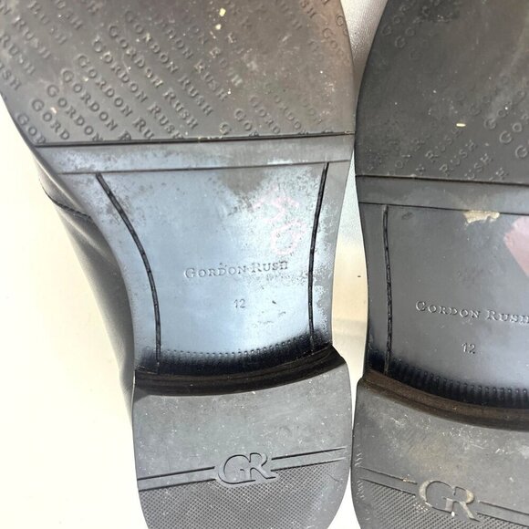 Gordon Rush Cole Leather Loafers Slip On Men's Size 12 Black Color Career - Picture 7 of 11